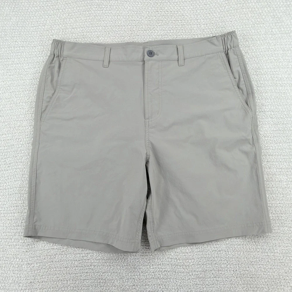 Free Fly Mens Hybrid Shorts Large Gray Stretch Performance Outdoor Casual Golf